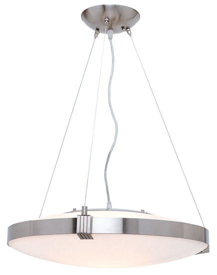 Foto para 200w Luna R7s J-118 Halogen Dry Location Brushed Steel Opal Semi-Flush or Pendant