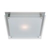 Picture of 200w Vision R7s J-118 Halogen Damp Location Brushed Steel Frosted Flush-Mount 11.8"x11.8"x3.25" (CAN 7.1"x6"x1.25")