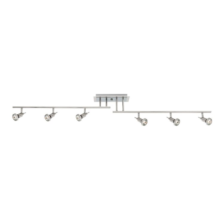 Picture of 210w (6 x 35) Viper GU-10 MR-16 Halogen Dry Location Brushed Steel Off-Set Semi Flush (CAN 6"x11")