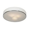 Picture of 225w (3 x 75) Aero E-26 A-19 Incandescent Damp Location Chrome Opal Flush Mount (CAN 0.5"Ø13")