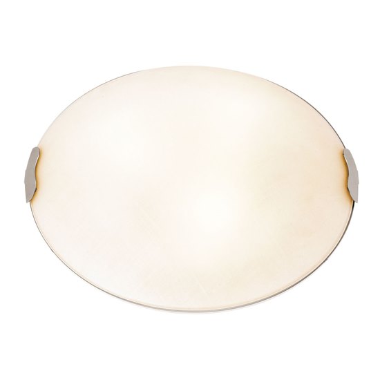 Foto para 240w (4 x 60) Linen E-26 A-19 Incandescent Dry Location Brushed Steel Textured Flush-Mount (CAN Ø17")