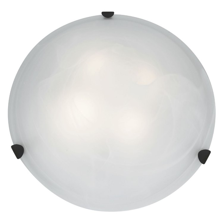 Picture of 240w (4 x 60) Mona E-26 A-19 Incandescent Dry Location Rust Alabaster Flush-Mount (CAN Ø17.5")