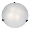 Foto para 240w (4 x 60) Mona E-26 A-19 Incandescent Dry Location Rust Alabaster Flush-Mount (CAN Ø17.5")