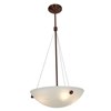 Picture of 240w (4 x 60) Noya E-26 A-19 Incandescent Dry Location Bronze Alabaster Cable Pendant 35"x28"Ø18" (CAN 1.25"Ø5.25")