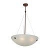 Picture of 240w (4 x 60) Noya E-26 A-19 Incandescent Dry Location Bronze Alabaster Cable Pendant 35"x28"Ø24" (CAN 1.25"Ø5.25")