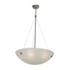 Foto para 240w (4 x 60) Noya E-26 A-19 Incandescent Dry Location Brushed Steel White Cable Pendant 35"x28"Ø24" (CAN 1.25"Ø5.25")