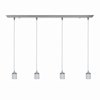 Picture of 240w (4 x 60) Quadra E-26 A-19 Incandescent Dry Location Brushed Steel Bar Pendant Assembly