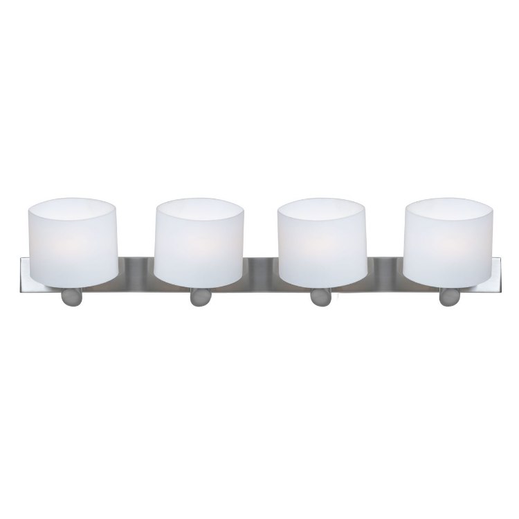 Foto para 240w (4 x 60) Vapor G9 G9 Halogen Damp Location Brushed Steel Opal Wall & Vanity (CAN 27"x2"x0.75")