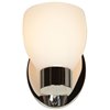 Foto para 60w Frisco E-26 A-19 Incandescent Damp Location Chrome Opal Wall & Vanity (CAN 6"x4.6"x0.6")