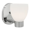 Picture of 60w Frisco E-26 A-19 Incandescent Damp Location Chrome Opal Wall & Vanity (CAN 6"x4.6"x0.6")