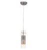 Picture of 35w Spartan GU-10 MR-16 Halogen Dry Location Brushed Steel Metal Mesh in Clear Glass Pendant (CAN 0.75"Ø5.1")