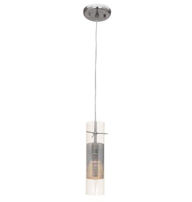 Show details for 35w Spartan GU-10 MR-16 Halogen Dry Location Brushed Steel Metal Mesh in Clear Glass Pendant (CAN 0.75"Ø5.1") Picture of 35w Spartan GU-10 MR-16 Halogen Dry Location Brushed Steel Metal Mesh in Clear Glass Pendant (CAN 0.75"Ø5.1")