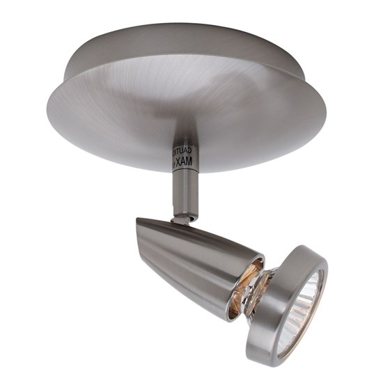 Picture of 50w Mirage GU-10 MR-16 Halogen Dry Location Brushed Steel Swivel Spot (CAN 1")