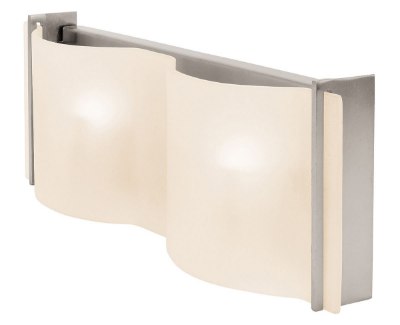 Show details for 80w (2 x 40) Mercury G9 G9 Halogen Dry Location Brushed Steel Frosted Wall & Vanity Picture of 80w (2 x 40) Mercury G9 G9 Halogen Dry Location Brushed Steel Frosted Wall & Vanity
