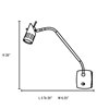 Picture of 35w Odyssey GU-10 MR-16 Halogen Dry Location Brushed Steel Wall Mounted Task Lamp with on/off switch (CAN 4.9"x4.9"x0.75")