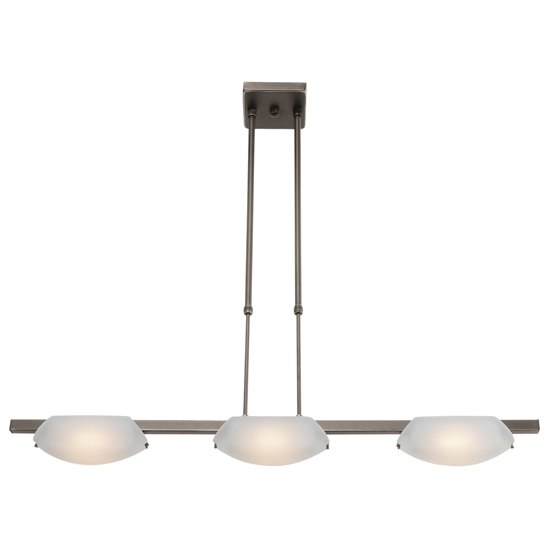 Picture of 300w (3 x 100) Nido R7s J-78 Halogen Dry Location Oil Rubbed Bronze Frosted Semi-Flush or Pendant (CAN 5.5"x5.5"x0.9")