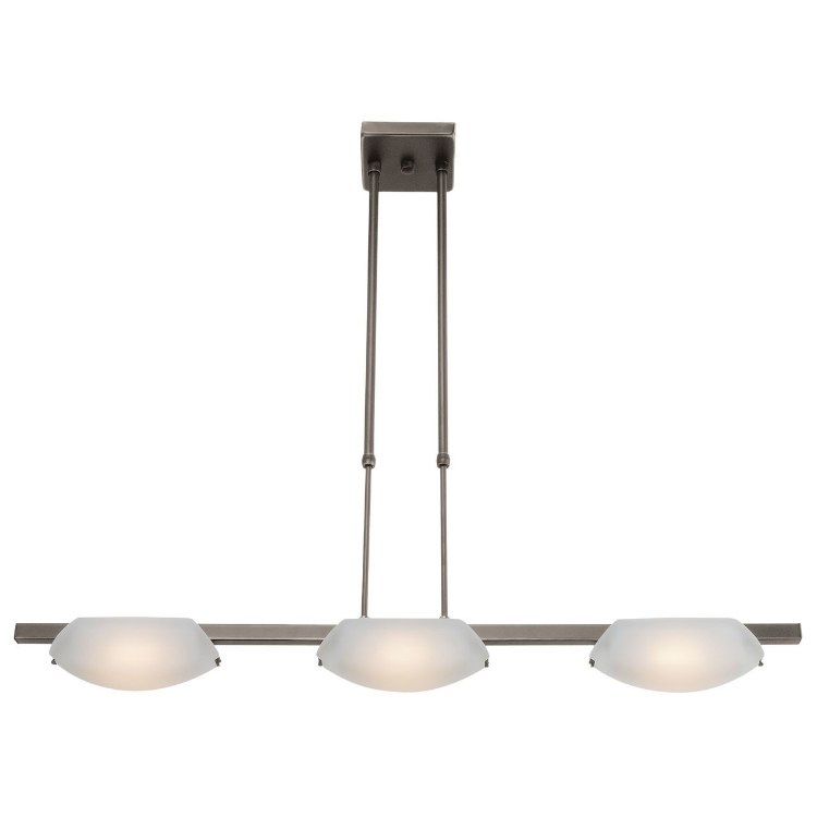 Picture of 300w (3 x 100) Nido R7s J-78 Halogen Dry Location Oil Rubbed Bronze Frosted Semi-Flush or Pendant (CAN 5.5"x5.5"x0.9")