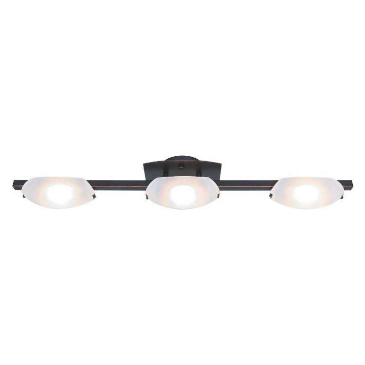 Foto para 300w (3 x 100) Nido R7s J-78 Halogen Dry Location Oil Rubbed Bronze Frosted Wall & Vanity (CAN 7.25"x4.5"x0.9"Ø4.4")