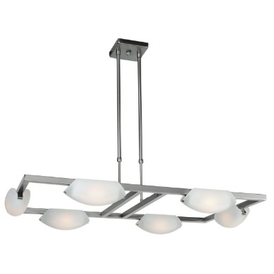 Show details for 600w (6 x 100) Nido R7s J-78 Halogen Dry Location Mat Chrome Frosted Adjustable Chandelier (CAN 5.5"x5.5"x0.5") Picture of 600w (6 x 100) Nido R7s J-78 Halogen Dry Location Mat Chrome Frosted Adjustable Chandelier (CAN 5.5"x5.5"x0.5")