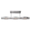 Picture of 300w (3 x 100) Titanium R7s J-78 Halogen Dry Location Brushed Steel Frosted Semi-Flush or Pendant (CAN 13.75"x4.4"x0.75")