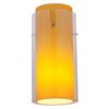Picture of Glass`n Glass Brushed Steel Clear Amber Cylinder Shade