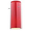 Foto para Glass`n Glass Brushed Steel Clear Red Cylinder Shade