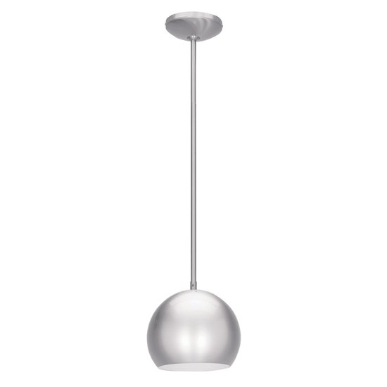 Picture of 60w DecoBall E-26 A-19 Incandescent Dry Location Brushed Steel Ball Pendant (CAN 1.25"Ø5.25")