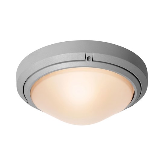 Foto para 60w Oceanus E-26 A-19 Incandescent Satin Frosted Marine Grade Wet Location Ceiling or Wall Fixture (CAN 5"x4.6")