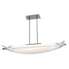 Foto para 78w (2 x 39) Thesis Bi-Pin T-5 HO Linear Fluorescent Dry Location Chrome Frosted Pendant (CAN 4.4"x7.25")