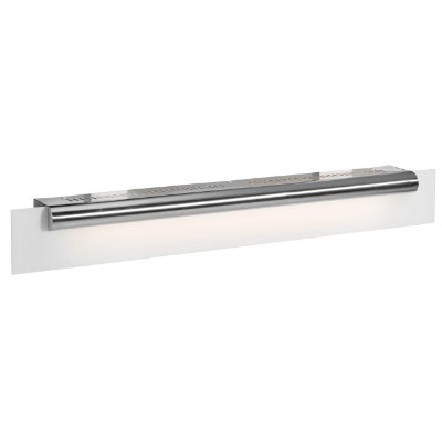 Show details for 78w (2 x 39) Roto Bi-Pin T-5 HO Linear Fluorescent Dry Location Satin Chrome Frosted Wall & Vanity Picture of 78w (2 x 39) Roto Bi-Pin T-5 HO Linear Fluorescent Dry Location Satin Chrome Frosted Wall & Vanity