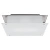 Foto para 52w (2 x 26) Vision G24q-3 Quad Fluorescent Damp Location Brushed Steel Frosted Flush-Mount 18"x18"x5.1" (CAN 13.5"x13.5"x2")