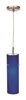 Picture of 40w Delta G9 G9 Halogen Dry Location Brushed Steel Cobalt Line Voltage Pendant with Anari Silk (l) Glass