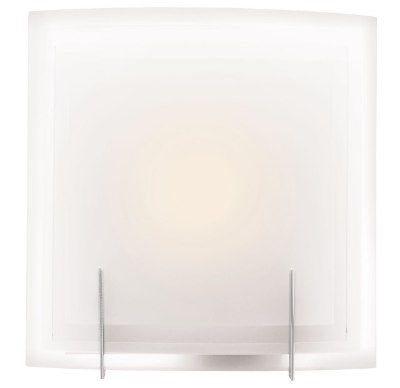 Show details for 26w Nitrous G24q-3 Quad Fluorescent Damp Location Brushed Steel Frosted Wall & Vanity (CAN 9.1"x10"x0.88") Picture of 26w Nitrous G24q-3 Quad Fluorescent Damp Location Brushed Steel Frosted Wall & Vanity (CAN 9.1"x10"x0.88")