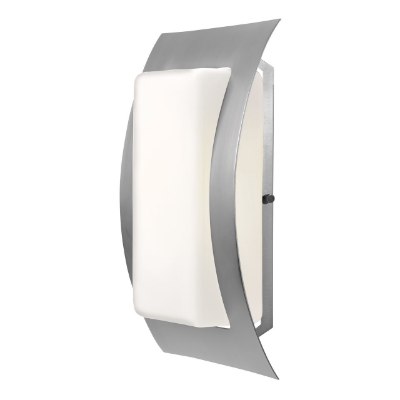 Mostrar detalles para 75w Eclipse E-26 A-19 Incandescent Satin Opal Wet Location Wall Fixture (CAN 9.25"x4.6"x1") Imagen de 75w Eclipse E-26 A-19 Incandescent Satin Opal Wet Location Wall Fixture (CAN 9.25"x4.6"x1")