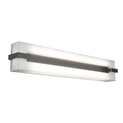 Show details for 48w (2 x 24) Sierra Bi-Pin T-5 HO Linear Fluorescent Damp Location Brushed Steel ACR Wall & Vanity (CAN 22.1"x3.9"x0.4") Picture of 48w (2 x 24) Sierra Bi-Pin T-5 HO Linear Fluorescent Damp Location Brushed Steel ACR Wall & Vanity (CAN 22.1"x3.9"x0.4")