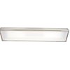 Foto para 78w (2 x 39) Ark Bi-Pin T-5 HO Linear Fluorescent Damp Location Brushed Steel Frosted Fluorescent Ceiling Wall Fixture (CAN 9.9"x4.5"x1.4")