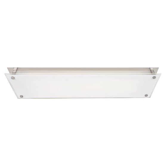Picture of 39w Vision Bi-Pin T-5 HO Linear Fluorescent Damp Location Brushed Steel Frosted Fluorescent Ceiling Wall Fixture (CAN 34.6"x4.25"x1.4")