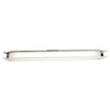 Picture of 78w (2 x 39) Vision Bi-Pin T-5 HO Linear Fluorescent Damp Location Brushed Steel Frosted Fluorescent Ceiling Wall Fixture (CAN 34.6"x6.75"x1.4")