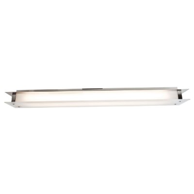 Mostrar detalles para 78w (2 x 39) Vision Bi-Pin T-5 HO Linear Fluorescent Damp Location Brushed Steel Frosted Fluorescent Ceiling Wall Fixture (CAN 34.6"x6.75"x1.4") Imagen de 78w (2 x 39) Vision Bi-Pin T-5 HO Linear Fluorescent Damp Location Brushed Steel Frosted Fluorescent Ceiling Wall Fixture (CAN 34.6"x6.75"x1.4")