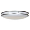 Picture of 72w Saloris G10q T-9 4-Pin Fluorescent Damp Location Brushed Steel Acrylic Flush-Mount (CAN Ø23.25")