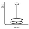 Picture of 300w (5 x 60) Tara E-26 A-19 Incandescent Damp Location Brushed Steel Opal Pendant (CAN 1.4"Ø5.1")