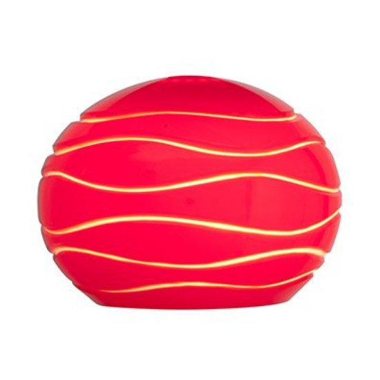 Foto para Sphere Red Lined Etched Glass Shade