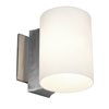 Picture of 60w Tabo E-12 B-10 Incandescent Damp Location Brushed Steel Opal Wall & Vanity (CAN 0.75")