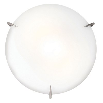 Show details for 39w (3 x 13) Zenon GU-24 Spiral Fluorescent Damp Location Brushed Steel Opal Flush-Mount Picture of 39w (3 x 13) Zenon GU-24 Spiral Fluorescent Damp Location Brushed Steel Opal Flush-Mount