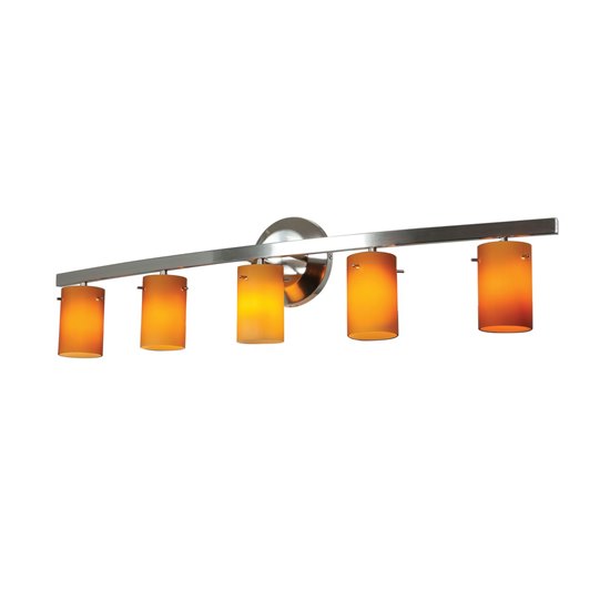 Picture of 300w (5 x 60) Classical G9 G9 Halogen Dry Location Mat Chrome Amber Wall & Vanity