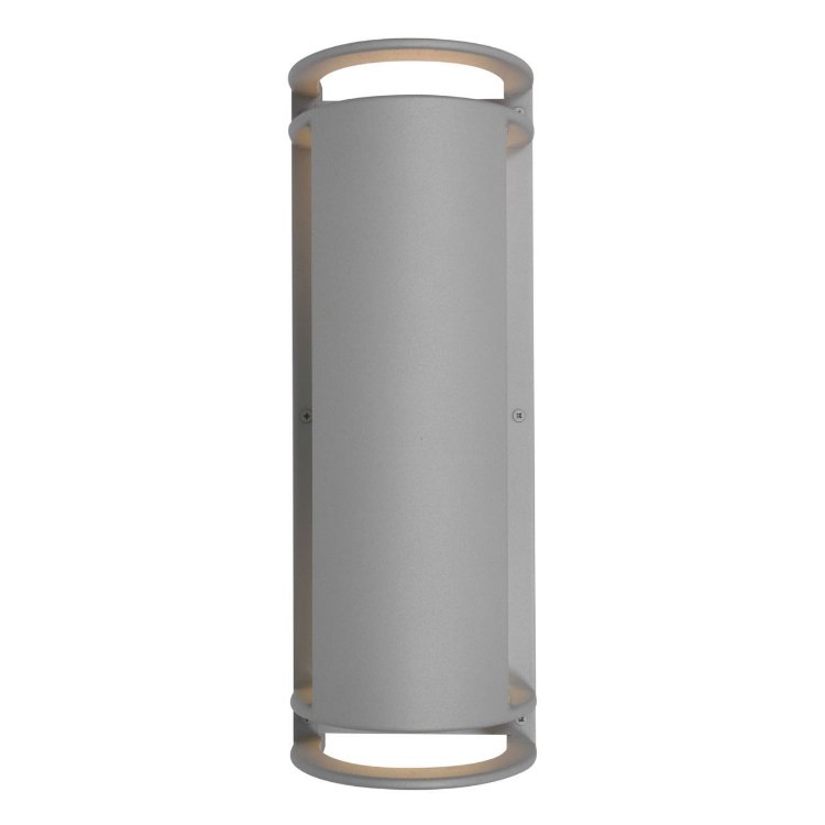Picture of 120w (2 x 60) Poseidon E-26 A-19 Incandescent Satin Ribbed Frosted Wet Location Bulkhead 6"x16.75" (OA HT 16.75) (CAN 7"x4.5"x0.5")