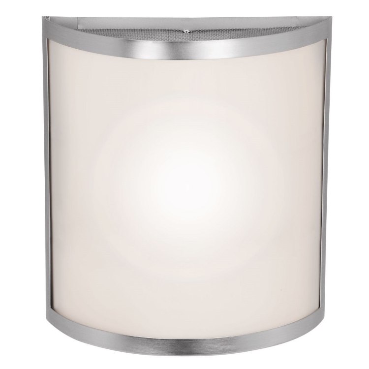 Picture of 16w Artemis Module 90Plus CRI Damp Location Brushed Steel Opal Dimmable Led Wall Fixture 10"x11" (OA HT 11) (CAN 10"x7"x0.5")