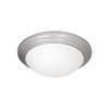 Picture of 15w Strata Module 90Plus CRI Damp Location Brushed Steel Opal Dimmable Led Flush-Mount 3.5"Ø10" (OA HT 3.5)