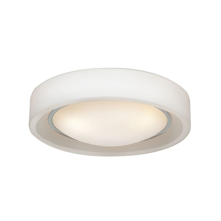 Foto para 15w Splash Module 90Plus CRI Damp Location Chrome Opal Glass Dimmable Led Flush-Mount 3"Ø10.25" (OA HT 3) (CAN 1"Ø7.5")