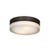Foto para 15w Solid Module 90Plus CRI Damp Location Bronze Opal - Round Dimmable Solid Glass Led Flush-Mount (OA HT 3)